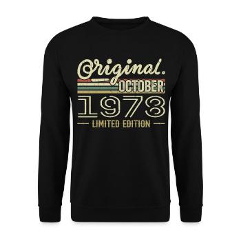 Né en Octobre 1978 Rétro Anniversaire Octobre 1978 - Sweat-shirt Unisexe - noir - Devant - Alina (178cm) & Michal (187cm)
