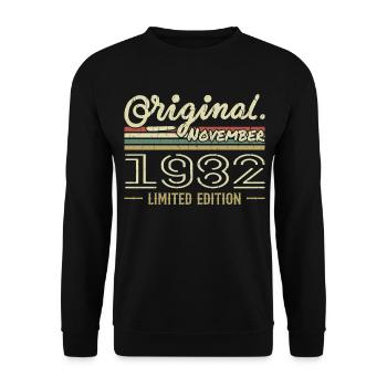 November 1982 - November 1982 Birthday Gift - Unisex Sweatshirt - black - Front - Alina (178cm) & Michal (187cm)
