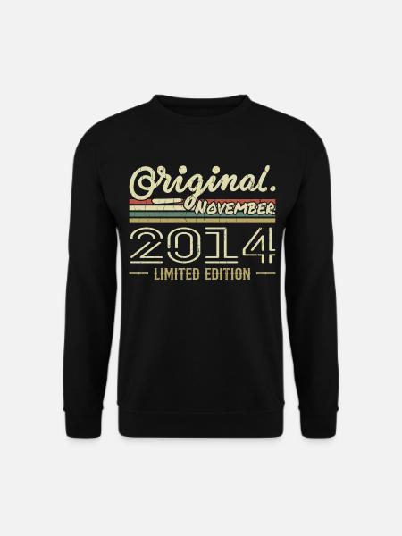 November 2014 - November 2014 Geburtstagsgeschenk - Unisex Pullover - Schwarz