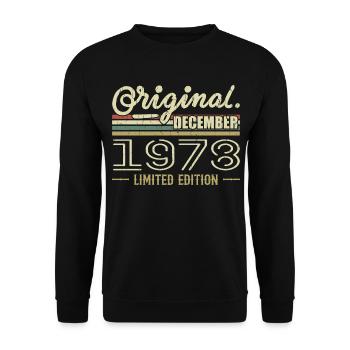 December 1978 Birthday December 1978 December - Unisex Sweatshirt - black - Front - Alina (178cm) & Michal (187cm)
