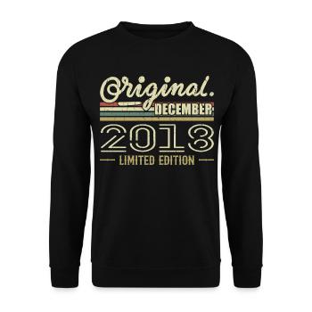 December 2018 birthday December 2018 December - Unisex Sweatshirt - black - Front - Alina (178cm) & Michal (187cm)
