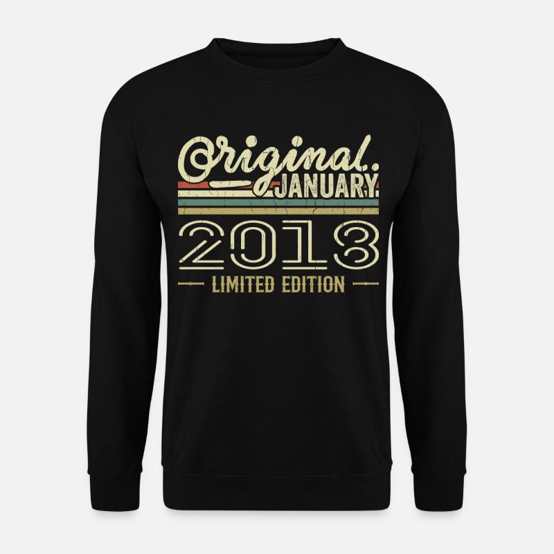 Januar 2018 Geburtstag Januar 2018 Geschenk 2018 - Unisex Pullover - Schwarz