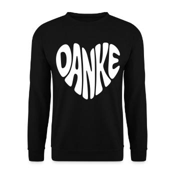 Danke - Unisex Pullover - Schwarz - Vorne - Alina (178cm) & Michal (187cm)