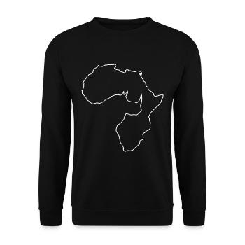 Afrika Africa Rhino - Unisex Pullover - Schwarz - Vorne - Alina (178cm) & Michal (187cm)