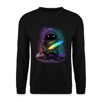 Jedai - Unisex Sweatshirt - black - Front - Alina (178cm) & Michal (187cm)