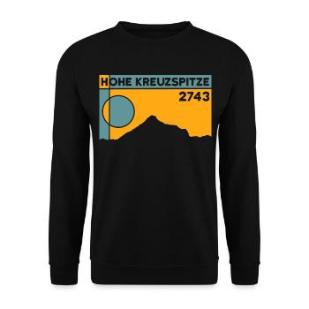 Hohe Kreuzspitze Skitour Jaufenpass Berg Wanderung - Unisex Pullover - Schwarz - Vorne - Alina (178cm) & Michal (187cm)