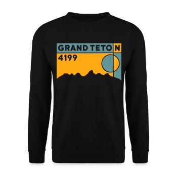 Grand Teton Finisher Wyoming Mountain randonnée souvenir - Sweat-shirt Unisexe - noir - Devant - Alina (178cm) & Michal (187cm)
