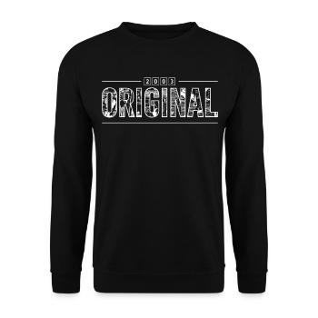 Original 2003 Retro 2003 Geburtstagsgeschenk - Unisex Pullover - Schwarz - Vorne - Alina (178cm) & Michal (187cm)