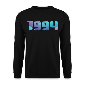 Cadeau Anniversaire 1994 Millésime 1994 Rétro 1994 - Sweat-shirt Unisexe - noir - Devant - Alina (178cm) & Michal (187cm)