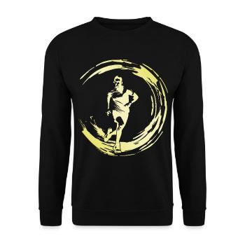 Running Marathon Man - Unisex Sweatshirt - black - Front - Alina (178cm) & Michal (187cm)