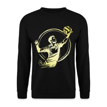 Volleyball Spieler - Unisex Pullover - Schwarz - Vorne - Alina (178cm) & Michal (187cm)