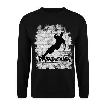 Parkour - Sweat-shirt Unisexe - noir - Devant - Alina (178cm) & Michal (187cm)