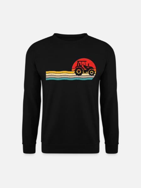 Retro t-skjorte traktor for bondetraktor - Genser unisex - svart