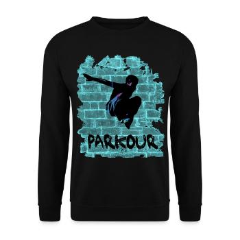 Parkour - Sweat-shirt Unisexe - noir - Devant - Alina (178cm) & Michal (187cm)
