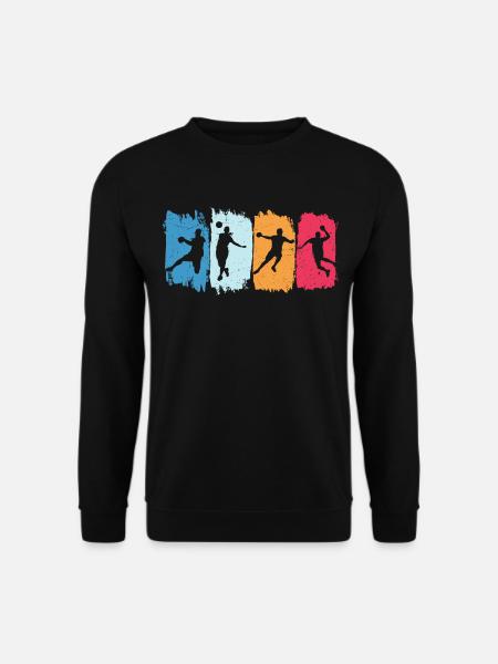 Joueur de handball rétro handballeur - Sweat-shirt Unisexe - noir