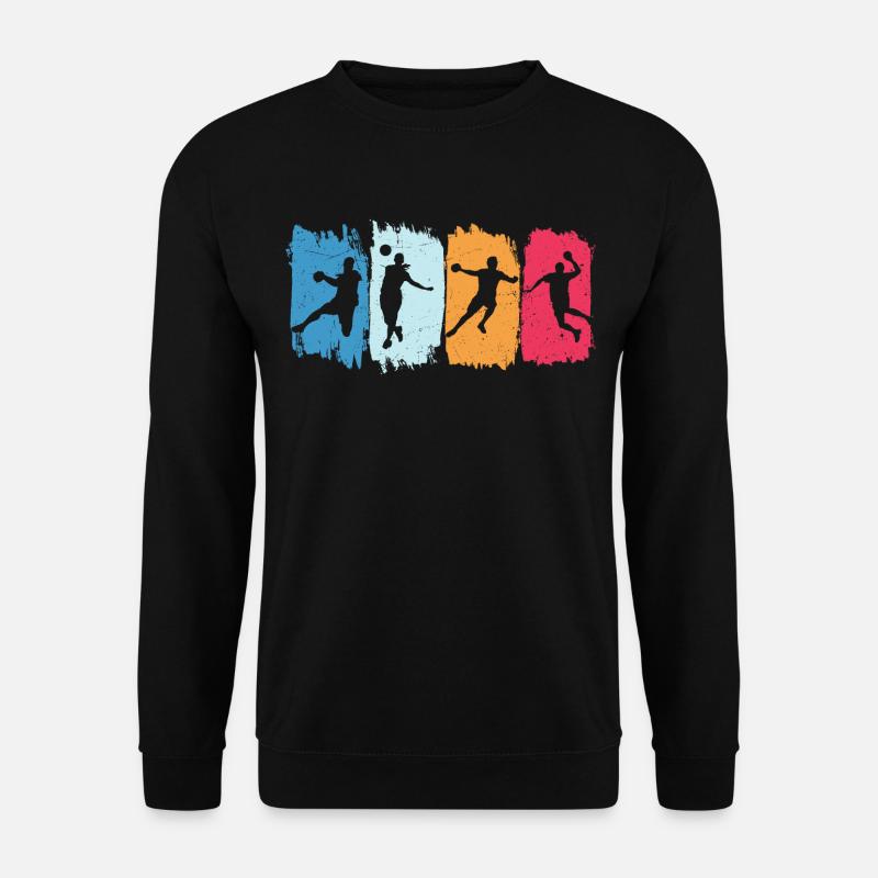 Handballer retro handball handballerin - Unisex Pullover - Schwarz