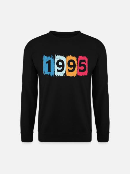 Retro 1995 t-shirt 95 vintage 1995 - Unisex Pullover - Schwarz