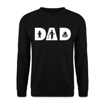 Pompier Père Papa - Sweat-shirt Unisexe - noir - Devant - Alina (178cm) & Michal (187cm)