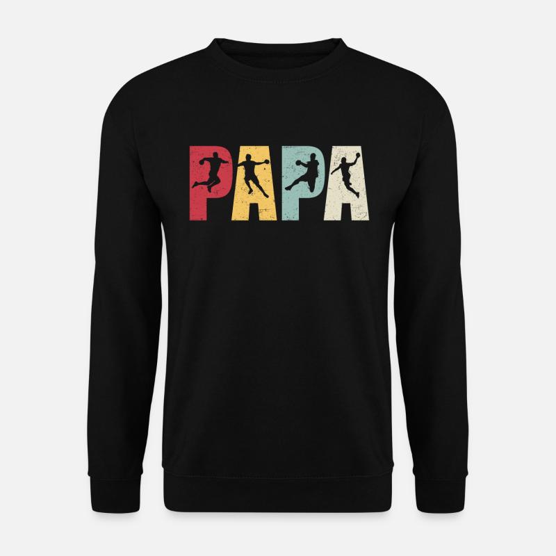 Papa Handballspieler Vater Handballer Handball - Unisex Pullover - Schwarz