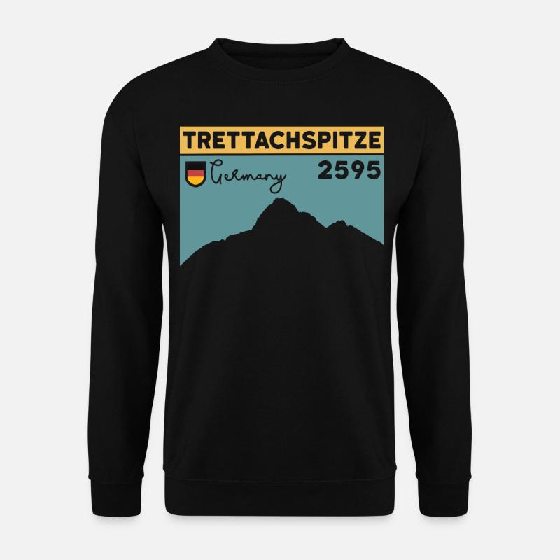 Trettachspitze Überschreitung Bergtour Wandern - Unisex Pullover - Schwarz