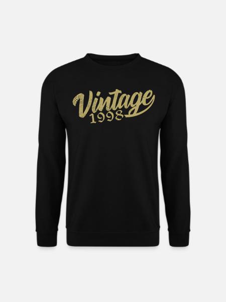 1998 Jahrgang 1998 Retro 1998 Geburtstagsgeschenk - Unisex Pullover - Schwarz