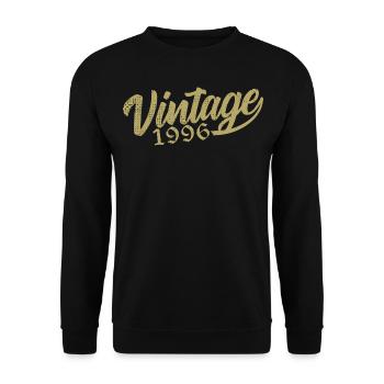 1996 Vintage 1996 Retro 1996 Birthday Gift - Unisex Sweatshirt - black - Front - Alina (178cm) & Michal (187cm)