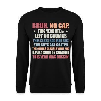 Gen A Slang Teachers Happy Last Day of School 2025 - Unisex Sweatshirt - black - Front - Alina (178cm) & Michal (187cm)