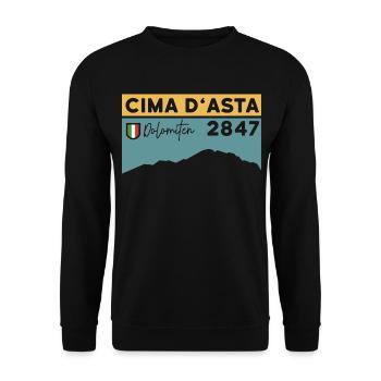 Cima d’Asta Hike Mountain Tour Route Normale Italie - Sweat-shirt Unisexe - noir - Devant - Alina (178cm) & Michal (187cm)