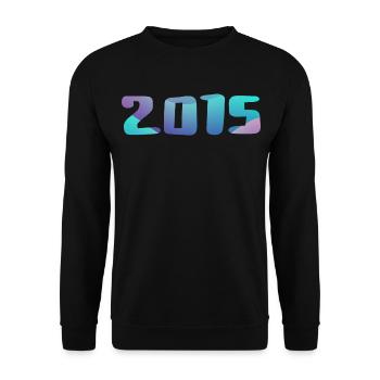 Cadeau Anniversaire 2015 Millésime 2015 Rétro 2015 - Sweat-shirt Unisexe - noir - Devant - Alina (178cm) & Michal (187cm)