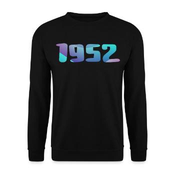 1952 Geburtstagsgeschenk Vintage 1952 Retro 1952 - Unisex Pullover - Schwarz - Vorne - Alina (178cm) & Michal (187cm)