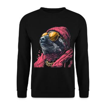 Paresseux frais - Sweat-shirt Unisexe - noir - Devant - Alina (178cm) & Michal (187cm)