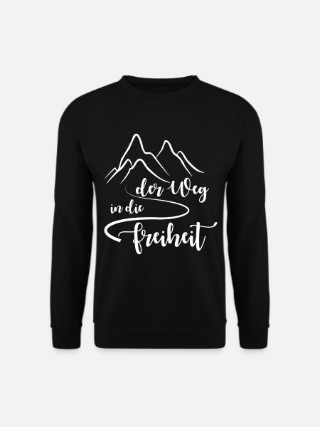 Berge der Weg in die Freiheit - Unisex Pullover - Schwarz