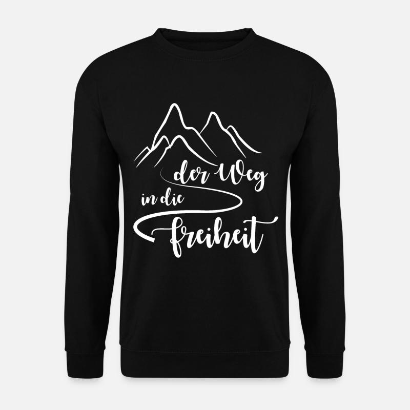 Berge der Weg in die Freiheit - Unisex Pullover - Schwarz