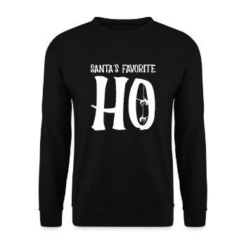 Pole Dance Santas Favorite Ho Ho Ho - Unisex Sweatshirt - black - Front - Alina (178cm) & Michal (187cm)