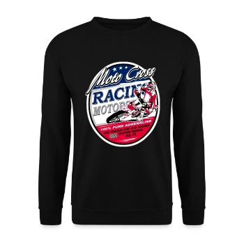 Moto Cross - Motocross - Supercross - MX - SX - Unisex Pullover - Schwarz - Vorne - Alina (178cm) & Michal (187cm)