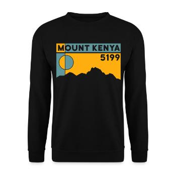 Mount Kenya Hike Trekking Climbing Gift - Unisex Sweatshirt - black - Front - Alina (178cm) & Michal (187cm)