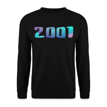 Birthday Gift 2001 Vintage 2001 Retro 2001 - Unisex Sweatshirt - black - Front - Alina (178cm) & Michal (187cm)