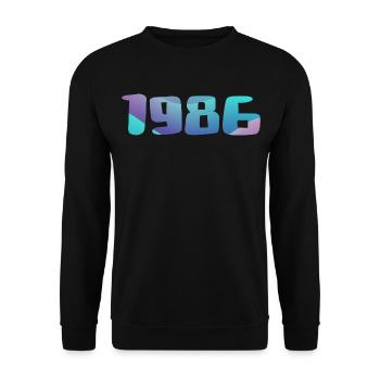 1986 Birthday Gift Vintage 1986 Retro 1986 - Unisex Sweatshirt - black - Front - Alina (178cm) & Michal (187cm)