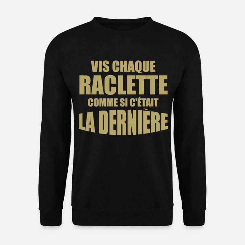 Raclette, Käse, Schmelzkäse - Unisex Pullover - Schwarz