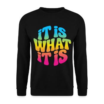 C’est ce que c’est - Sweat-shirt Unisexe - noir - Devant - Alina (178cm) & Michal (187cm)