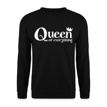 queen of everything with a royal crown - Unisex Sweatshirt - black - Front - Alina (178cm) & Michal (187cm)