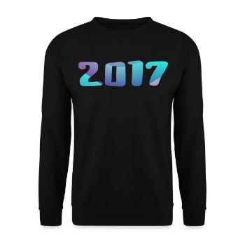 Cadeau Anniversaire 2017 Millésime 2017 Rétro 2017 - Sweat-shirt Unisexe - noir - Devant - Alina (178cm) & Michal (187cm)
