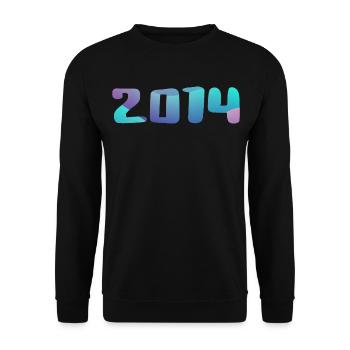 Geburtstagsgeschenk 2014 Jahrgang 2014 Retro 2014 - Unisex Pullover - Schwarz - Vorne - Alina (178cm) & Michal (187cm)