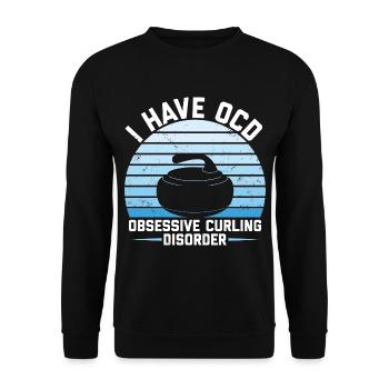 Curling - Unisex Sweatshirt - black - Front - Alina (178cm) & Michal (187cm)