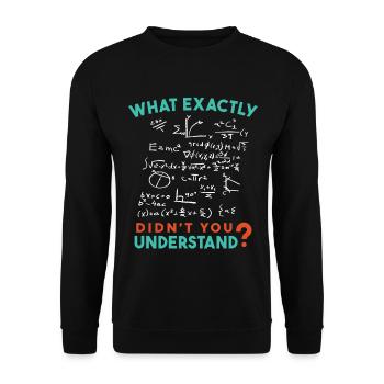 Physique Math Formule Blague - Sweat-shirt Unisexe - noir - Devant - Alina (178cm) & Michal (187cm)