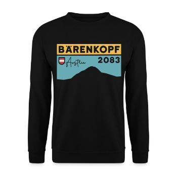 Bärenkopf Berg Allgäuer Alpen Vorarlberg Wandern - Unisex Pullover - Schwarz - Vorne - Alina (178cm) & Michal (187cm)