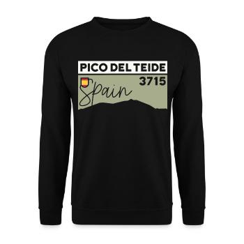 Pico del Teide Hiking Tenerife Souvenir Volcano - Unisex Sweatshirt - black - Front - Alina (178cm) & Michal (187cm)