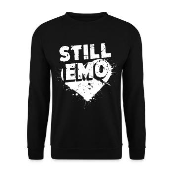 Still Emo! Emo Goth Alternative - Unisex Pullover - Schwarz - Vorne - Alina (178cm) & Michal (187cm)