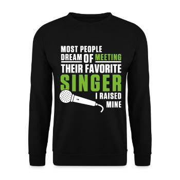 Singer Parent - Unisex Sweatshirt - black - Front - Alina (178cm) & Michal (187cm)