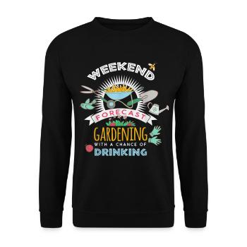 Jardin jardin jardinier Jardinage - Sweat-shirt Unisexe - noir - Devant - Alina (178cm) & Michal (187cm)